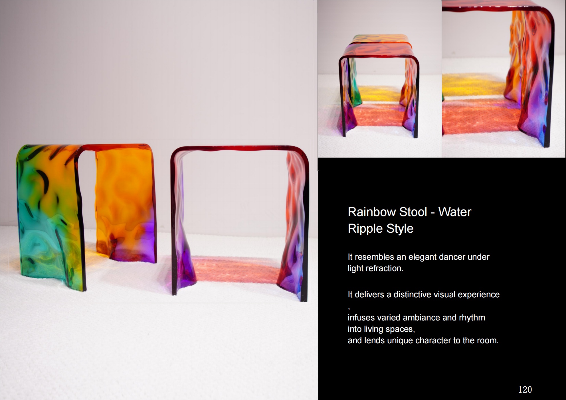 Rainbow Water Ripple Stool D